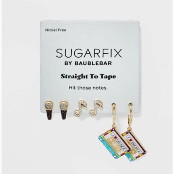 SUGARFIX by BaubleBar 'Straight To Tape' Statement Earring Set - Picture 4 of 5